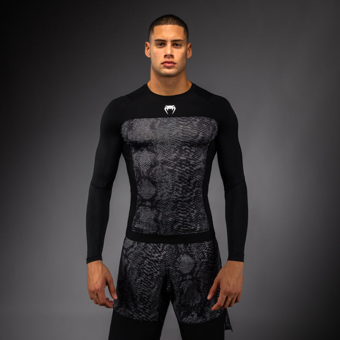 Рашгард -  Venum G-Fit Long Sleeve Rashguard - Black/ Charcoal Grey​